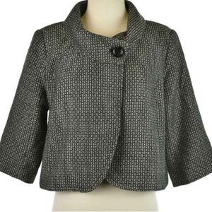 Merona Black and White Checkered Cropped Jacket. Size Medium